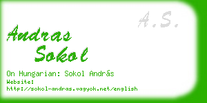 andras sokol business card